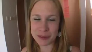 Test for porn - ugly czech blonde - creampie and cumshot