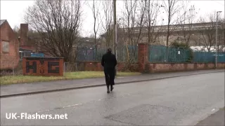 Fat amateur exhibitionist Alyss public nude and outdoor flashing of brunette bbw girlie showing big boobs and giant ass