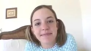 Petite puffy titted college girl takes an older cock !