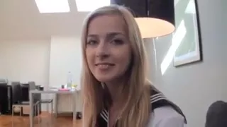 School girl bangs asian guy