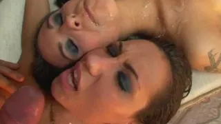 Ass Traffic Two bubble butt honeys are DP'ed and get double facial