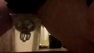 Cock and balls in ice water 5mins