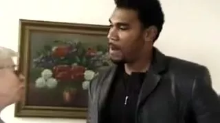 Black cock for short haired granny