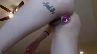 Kat Plug Dildo Blowjob
