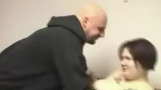 chubby couple in a nice clip look at her nails