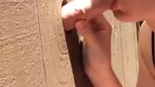 Outdoor Gloryhole Thru Knothole