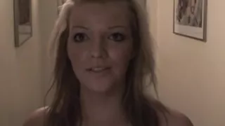 blonde girlfriend  sucking and swallowing