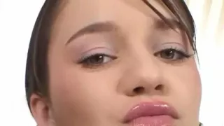 Braided european sweety gets ger pussy pounded on a couch