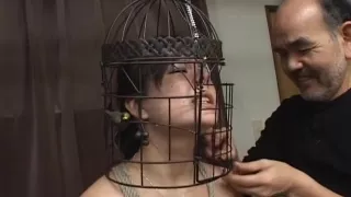 Subtitled Japanese CMNF BDSM nose hook bird cage play
