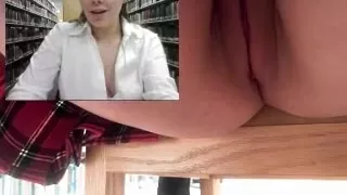 Masturbating And Squirting In A Library
