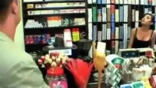 hottie sucks and fucks a little cock