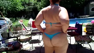 BBW Ursula In Thong Bikini