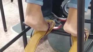 Candid Ebony Feet in Cafeteria 6