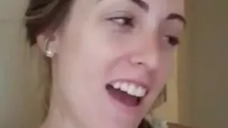 lovely blonde gf suck boyfriend  s big cock in the shower