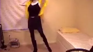 Kigurumi mink girl with black pantyhose