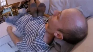 Nylon Soles Smelling Handjob