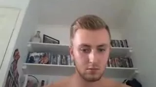 Blonde UK guy showing his cock and hairy ass