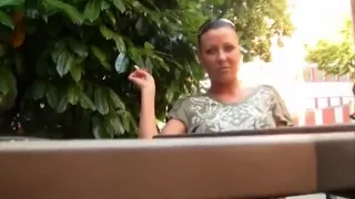 Hot woman gets fucked in public.
