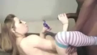 Kneehigh teen taking black cock - Koolaidman