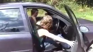 Sex outdoors with voyeurs