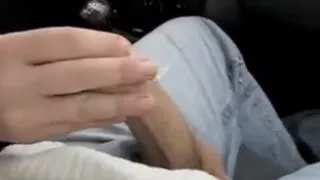 driving the car and handling his cock