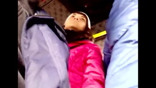 The girl continually looking at dick in the bus