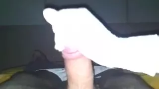 gloved handjob