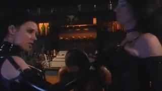 Leather Clad Lesbos Get Nasty On The Stripper Stage Video