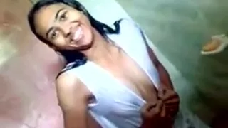 indian legal age teenager in shower with her boyfriend 