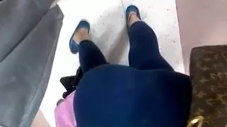 Unbelievable latina milf ass in see thru spandex