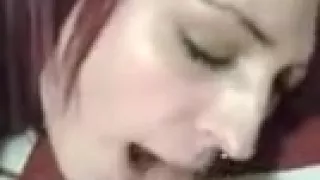 Girlfriend sucks and strokes me until I shoot on her face