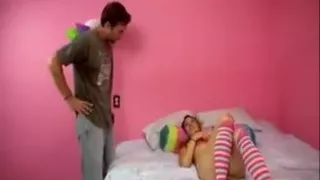 Slutty legal age teenager fun with daddy