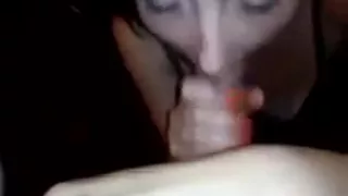 Amateur girlfriend blows me with CIM