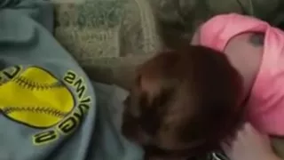 She sucks, licks and deep-throats him