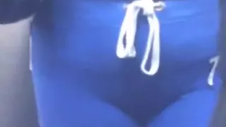 Latina Milf Cameltoe and a-hole in blue sweats