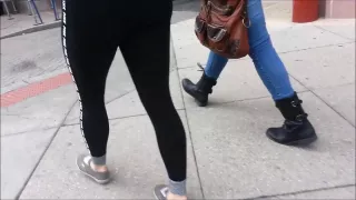 Plump Fat White Girl Ass In Tights!!! (major Nut Drainer!!!)