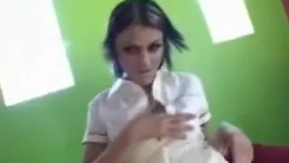 Naughty slut sucks and fucks a big dick.