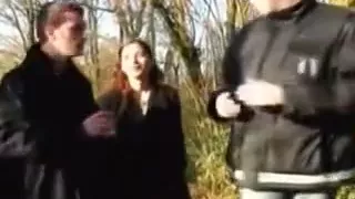 Beautiful french babe gets fucked by two men.