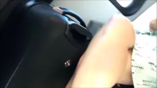 Candid feet on train 24