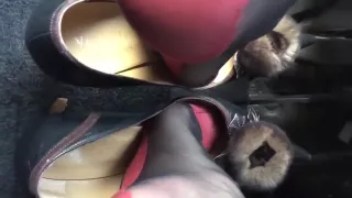 Pedal play with my beautiful valentino high heels