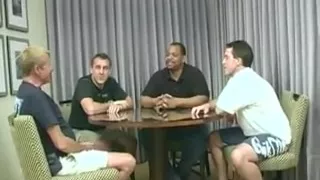 mature slag takes on 4 cocks and wins!