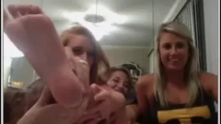 Girls show sexy feet on webcam compilation