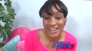 Pretty Black Teen plays with White Dick