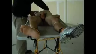 Twenty y.o. tied tickled and milking