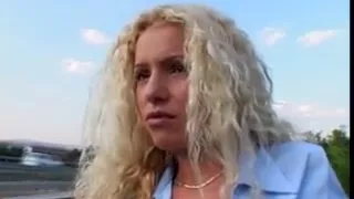 Curly blonde gets double penetrated