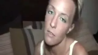 Short haired blonde fucked