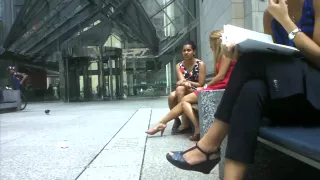 Candid Amazing Legs & Feet Shoeplay by Blonde PT two