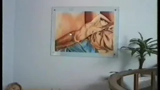 Interracial act with a stockinged tranny chick