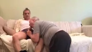 Old daddy eat young ass and finger it