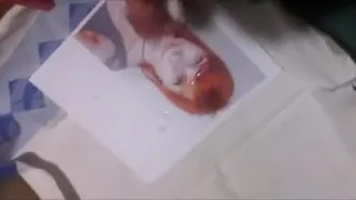 Dude jerks off to a photograph in amateur gay porn